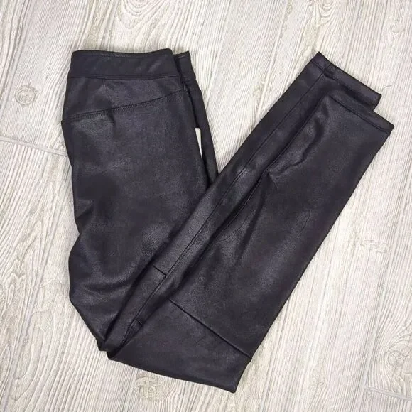 Free People Womens Size 2 Vegan Leather Leggings Black Stretch NWT - Picture 4 of 9